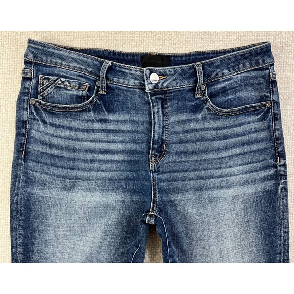 Buckle Black Jeans Fit No 53 Ankle Skinny Women's Size 33 Cuffed Distressed - Picture 2 of 13